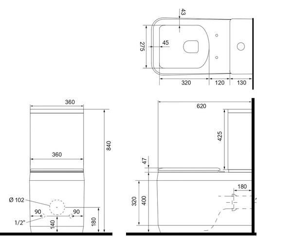 унитаз BLACK&WHITE WX-7790