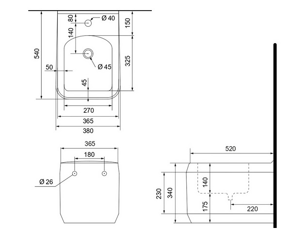 биде BLACK&WHITE WX-795