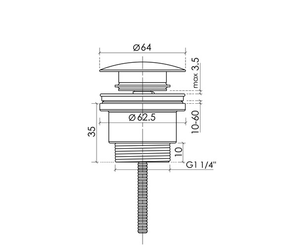 донный клапан CERAMICANOVA