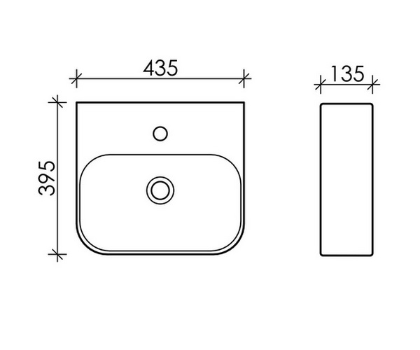 раковина CERAMICANOVA AURA 43