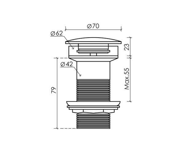 донный клапан CERAMICANOVA