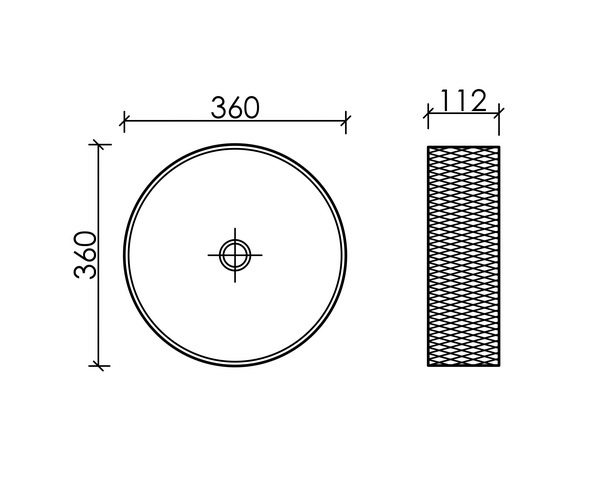 раковина CERAMICANOVA CRISTAL 36