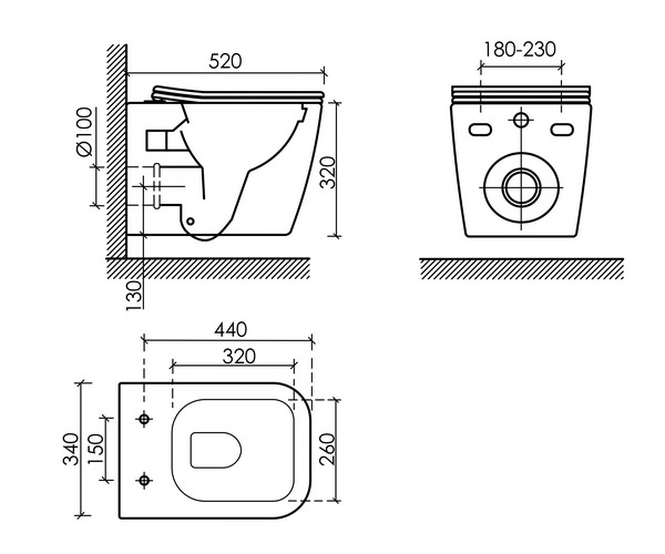 унитаз CERAMICANOVA CUBIC