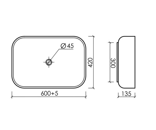 раковина CERAMICANOVA ELEMENT 60
