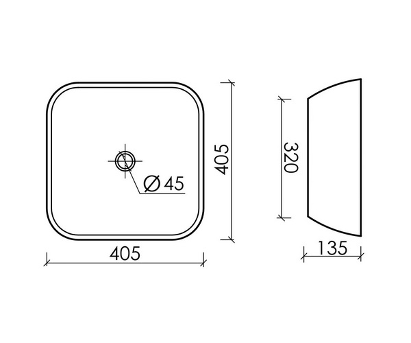 раковина CERAMICANOVA ELEMENT 40