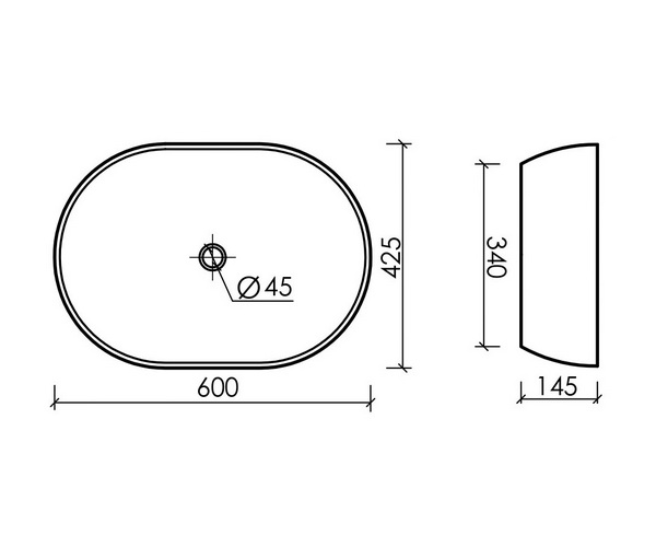 раковина CERAMICANOVA ELEMENT 60