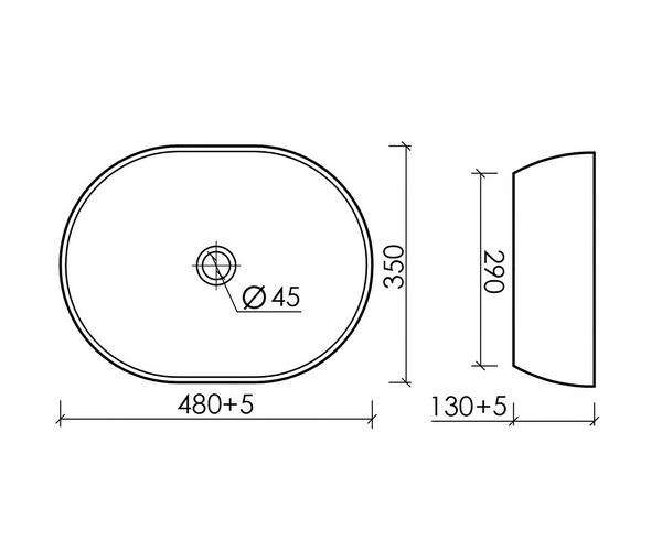 раковина CERAMICANOVA ELEMENT 48