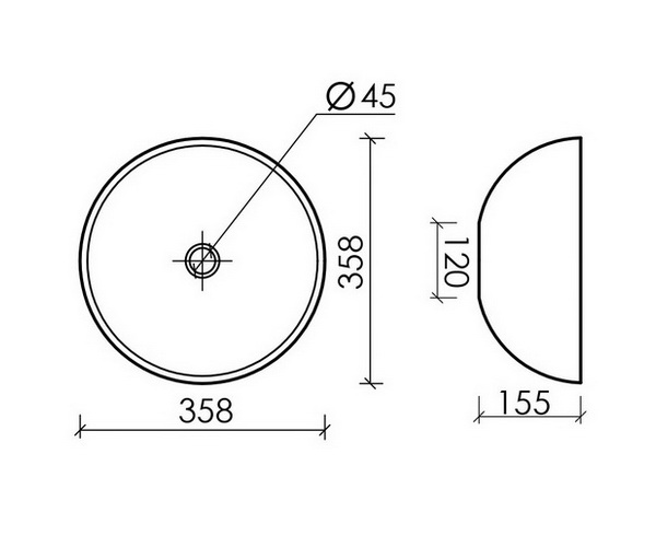раковина CERAMICANOVA ELEMENT 35