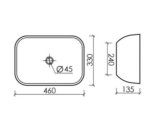 раковина CERAMICANOVA ELEMENT 46