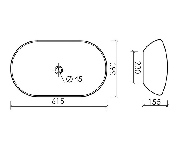 раковина CERAMICANOVA ELEMENT 61