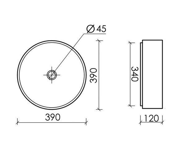 раковина CERAMICANOVA ELEMENT 39