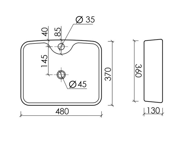 раковина CERAMICANOVA ELEMENT 48