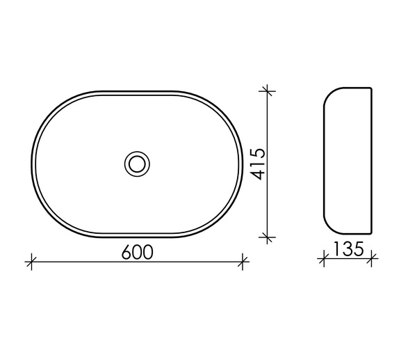 раковина CERAMICANOVA ELEMENT 60