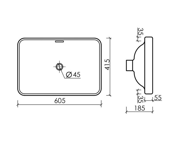 раковина CERAMICANOVA ELEMENT 60