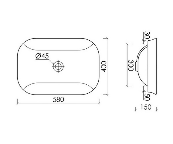 раковина CERAMICANOVA ELEMENT 60