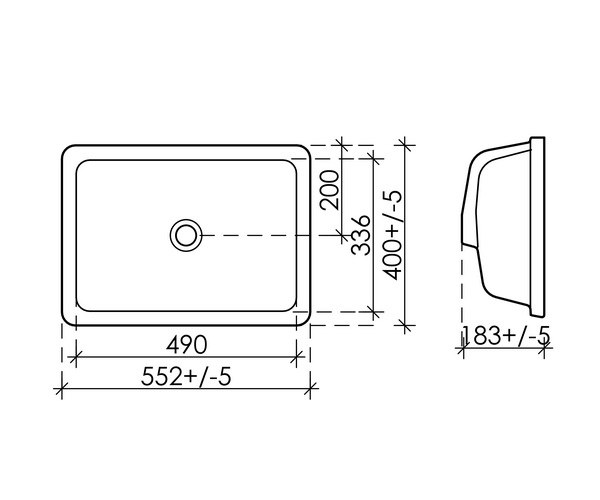 раковина CERAMICANOVA ELEMENT 55