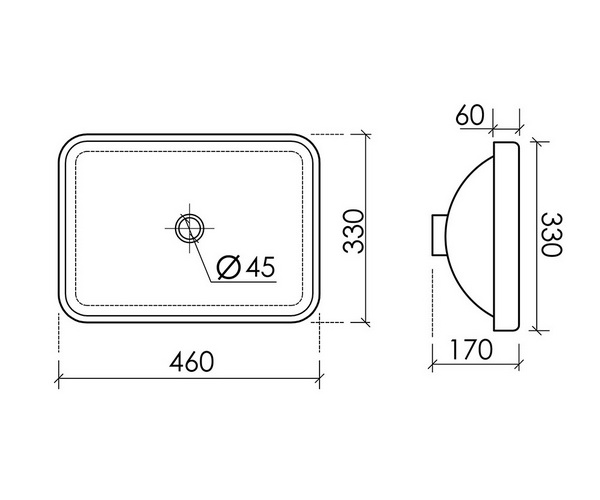 раковина CERAMICANOVA ELEMENT 46