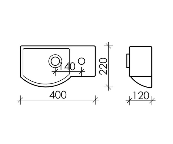 раковина CERAMICANOVA ELEMENT 40