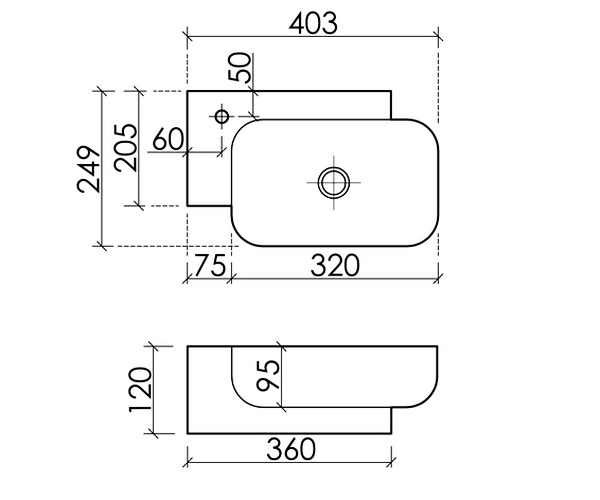раковина CERAMICANOVA ELEMENT 40