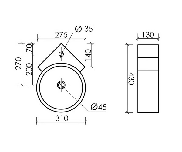 раковина CERAMICANOVA ELEMENT 31