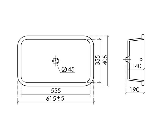 раковина CERAMICANOVA ERA 61