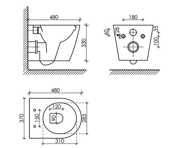 унитаз CERAMICANOVA FORMA