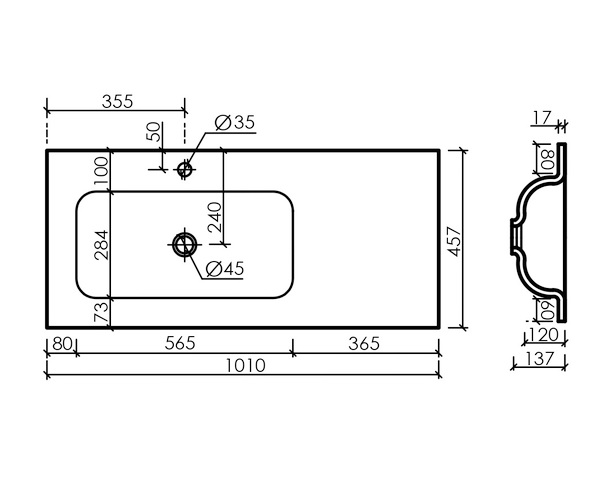 раковина CERAMICANOVA GRACE 101