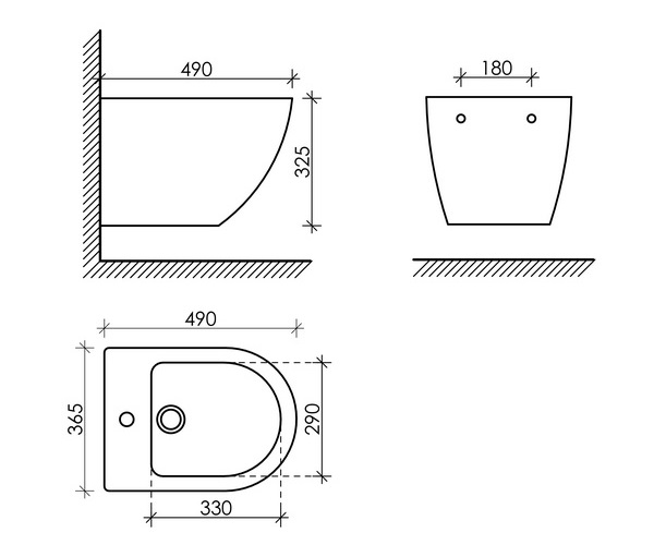 биде CERAMICANOVA METROPOL