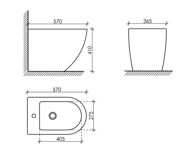 биде CERAMICANOVA METROPOL