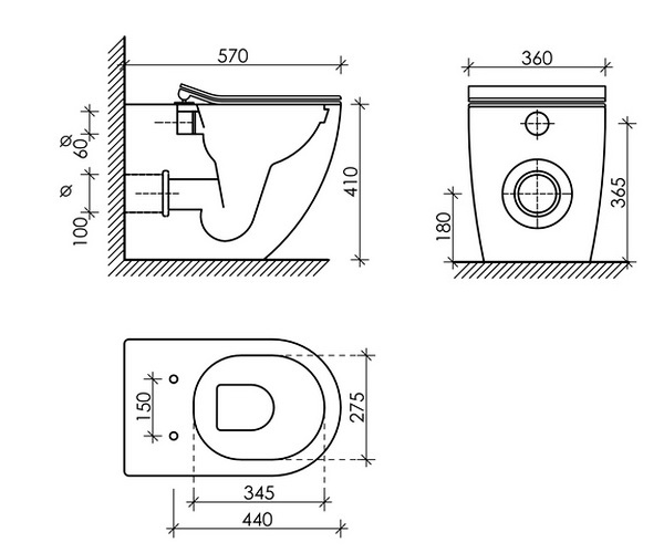 унитаз CERAMICANOVA METROPOL