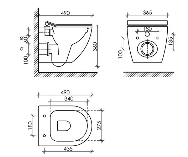 инсталляция и унитаз CERAMICANOVA METROPOL