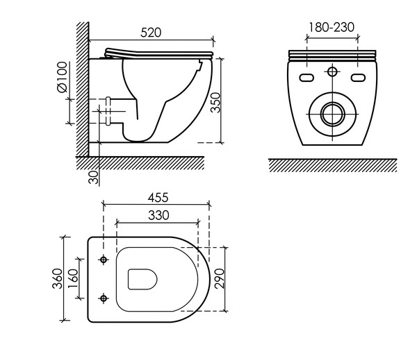 унитаз CERAMICANOVA MIA