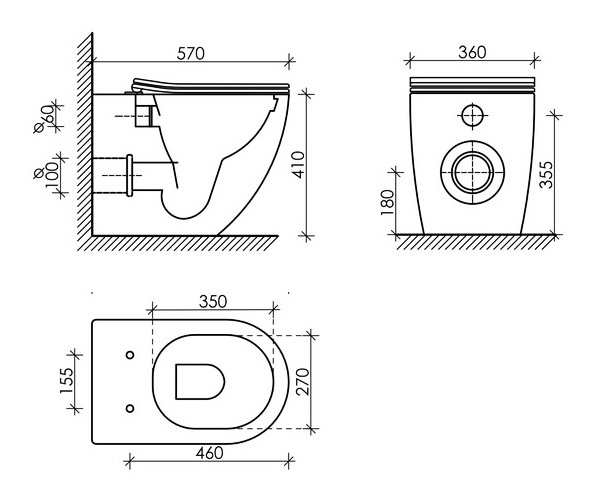 унитаз CERAMICANOVA MIA