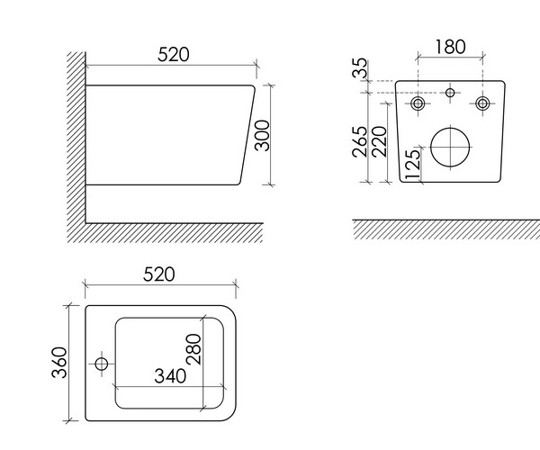 биде CERAMICANOVA MIRO