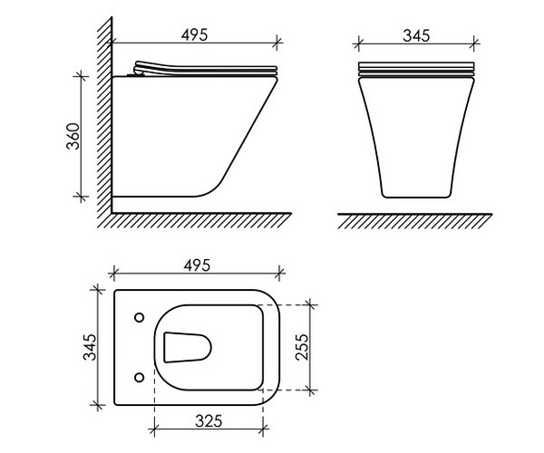унитаз CERAMICANOVA MONO