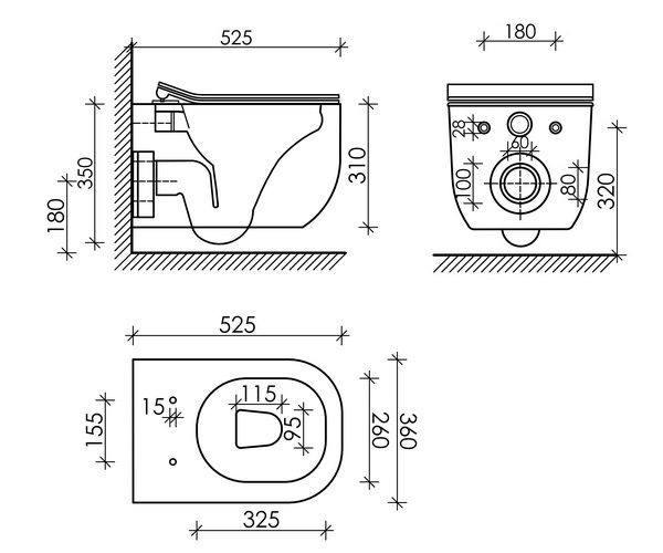 унитаз CERAMICANOVA NOEL