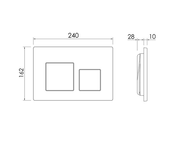 клавиша CERAMICANOVA SQUARE