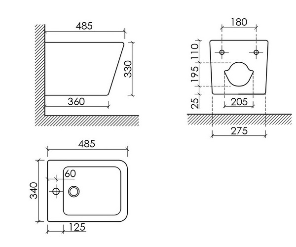 биде CERAMICANOVA UNION