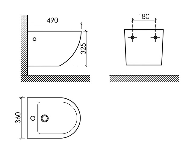 биде CERAMICANOVA UNO
