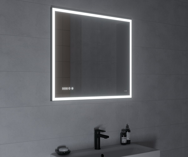 зеркало CERSANIT LED DESIGN 80 с часами