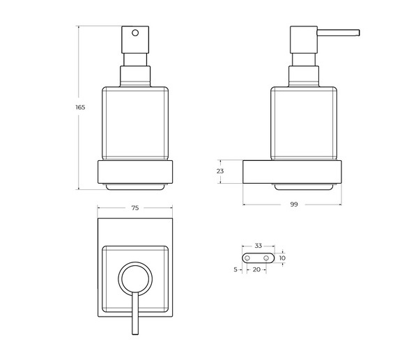 дозатор CEZARES SLIDER