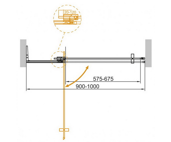 душевая дверь CEZARES SLIDER 100