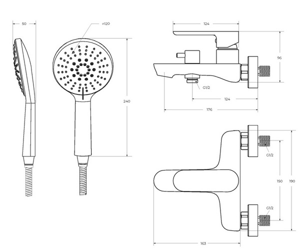 смеситель для ванны CEZARES STYLUS