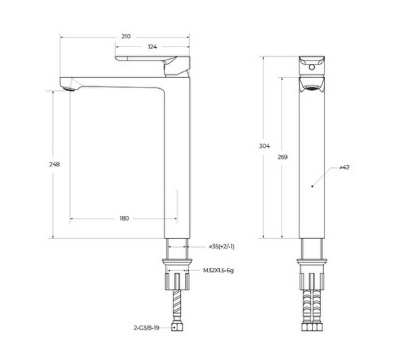 смеситель для раковины CEZARES STYLUS