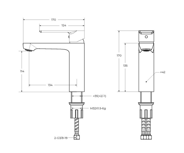 смеситель для раковины CEZARES STYLUS