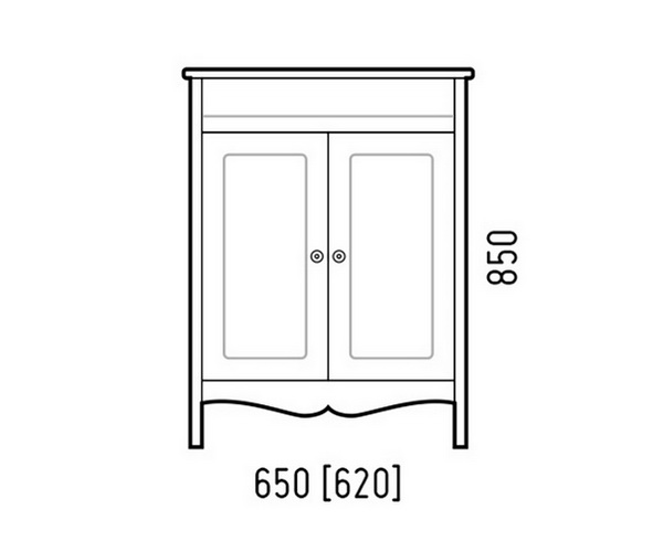 тумба с раковиной COROZO БЛЮЗ 65