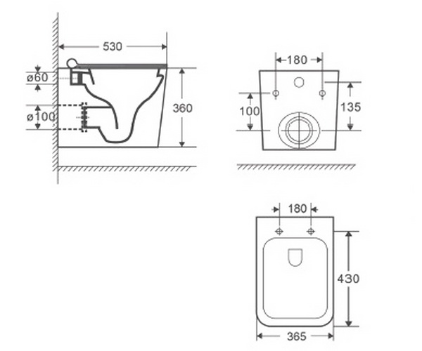 унитаз D&K QUADRO