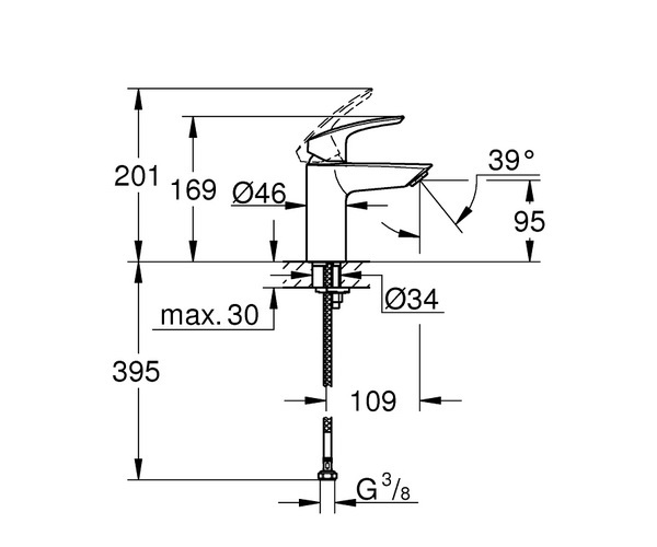 смеситель для раковины GROHE EUROSMART