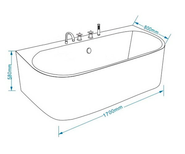 ванна акриловая GROSSMAN GR-17075-1 170х80