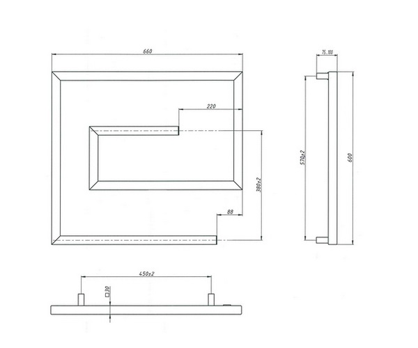 полотенцесушитель GROTA LETTO 660х600